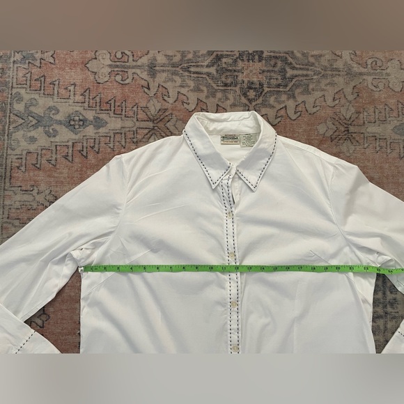 St. John’s Bag White Neutral 90s Preppy Coastal Grandma Button Down Shirt Large - Picture 5 of 5